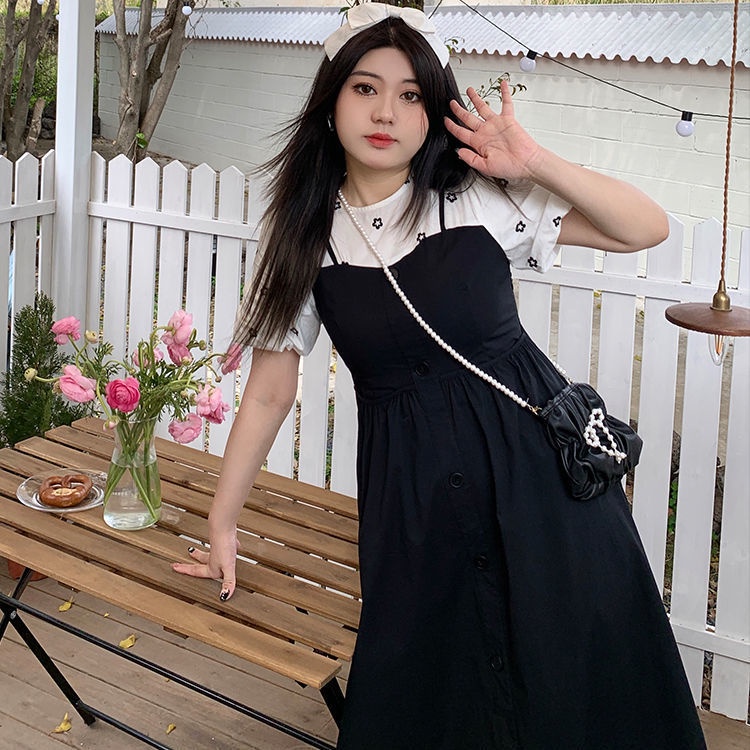 Đầm Yếm Lưng Cao Thời Trang Xuân Hè Plus Size