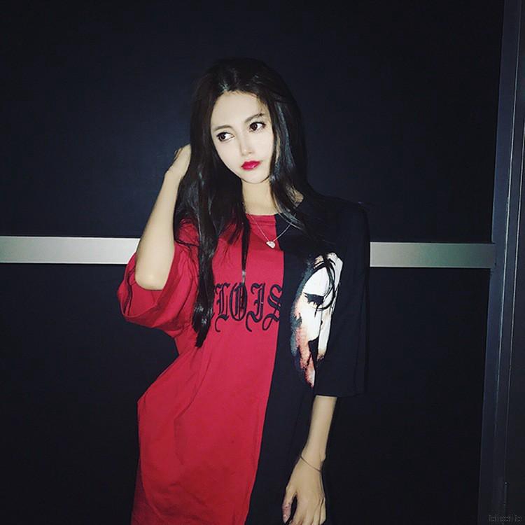 Áo Thun Tay Lỡ Cổ Tròn Thiết Kế Hợp Thời Trang