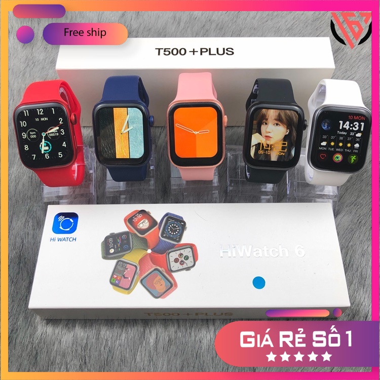 [Smart Watch T500+Plus] Đồng hồ thông minh T500+Plus Series 6 - Cài hình nền - Chơi game - Cài mật khẩu