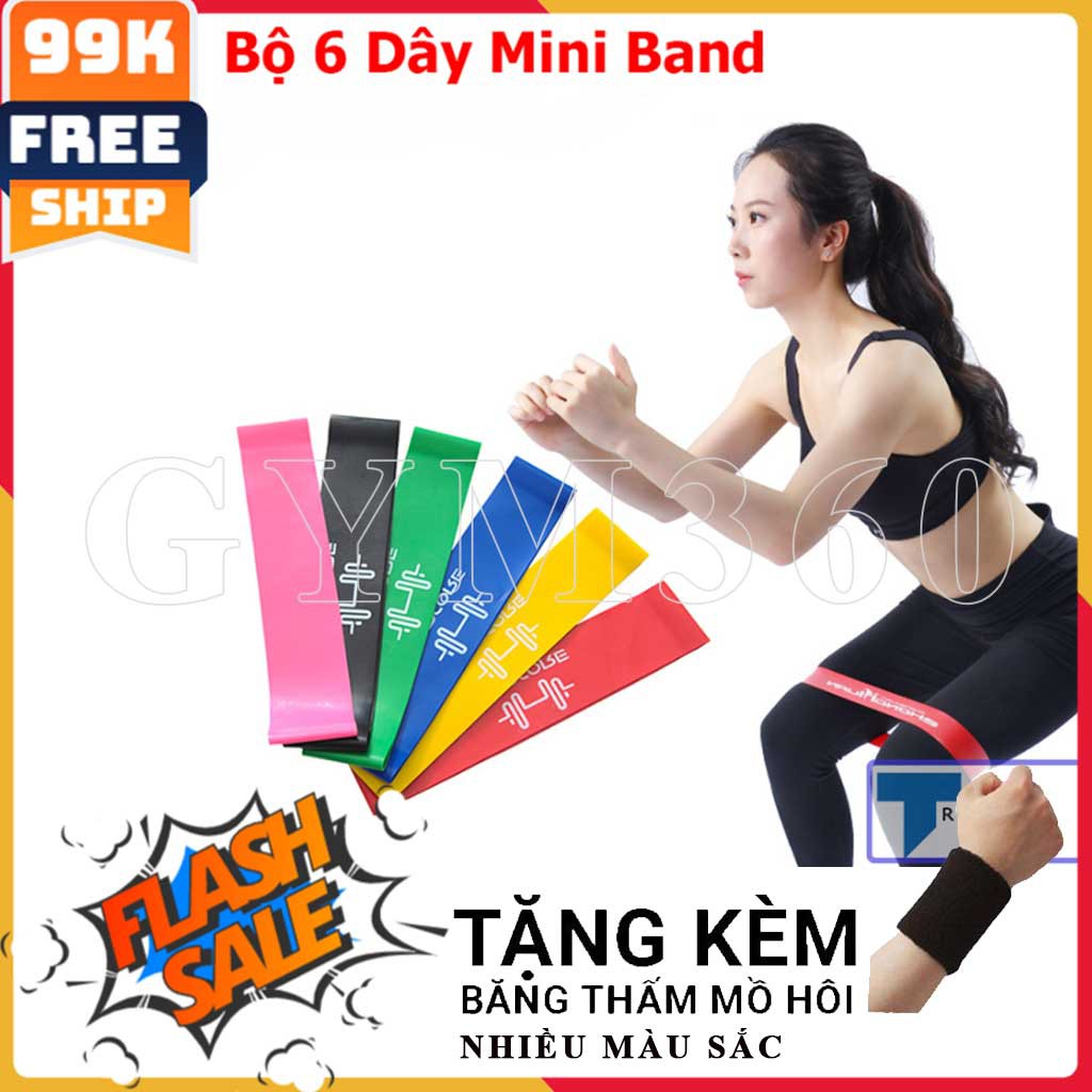 Dây miniband tập gym cho nữ 💝FREESHIP💝 Dây cao su tập gym giá rẻ tăng vòng 3 - FLASH SALE