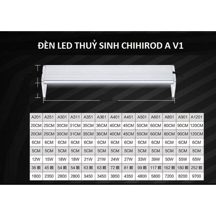 Đèn Led Chihiros A Version 1 - Đèn Led chuyên dụng cho bể thuỷ sinh (nhiều size)