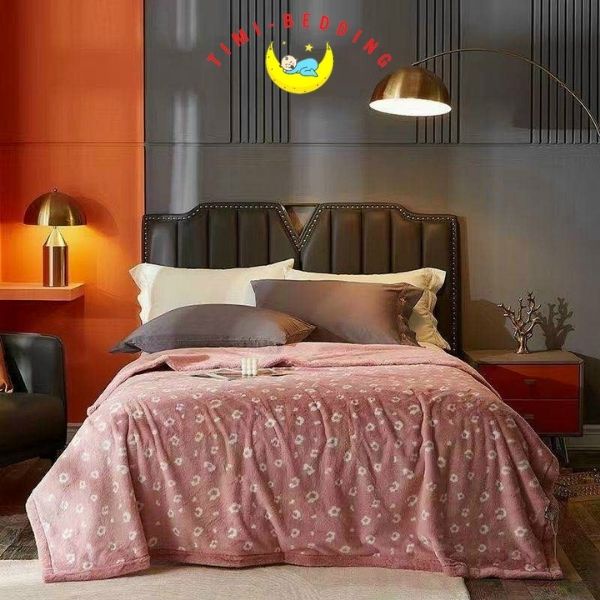 Chăn lông chồn họa tiết 4kg mềm mại, ấm áp kích thước 2x2,3m - Timibedding