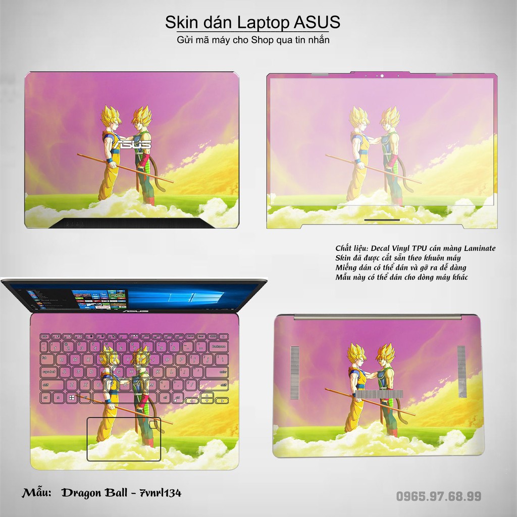 Skin dán Laptop Asus in hình Dragon Ball nhiều mẫu 2 (inbox mã máy cho Shop)