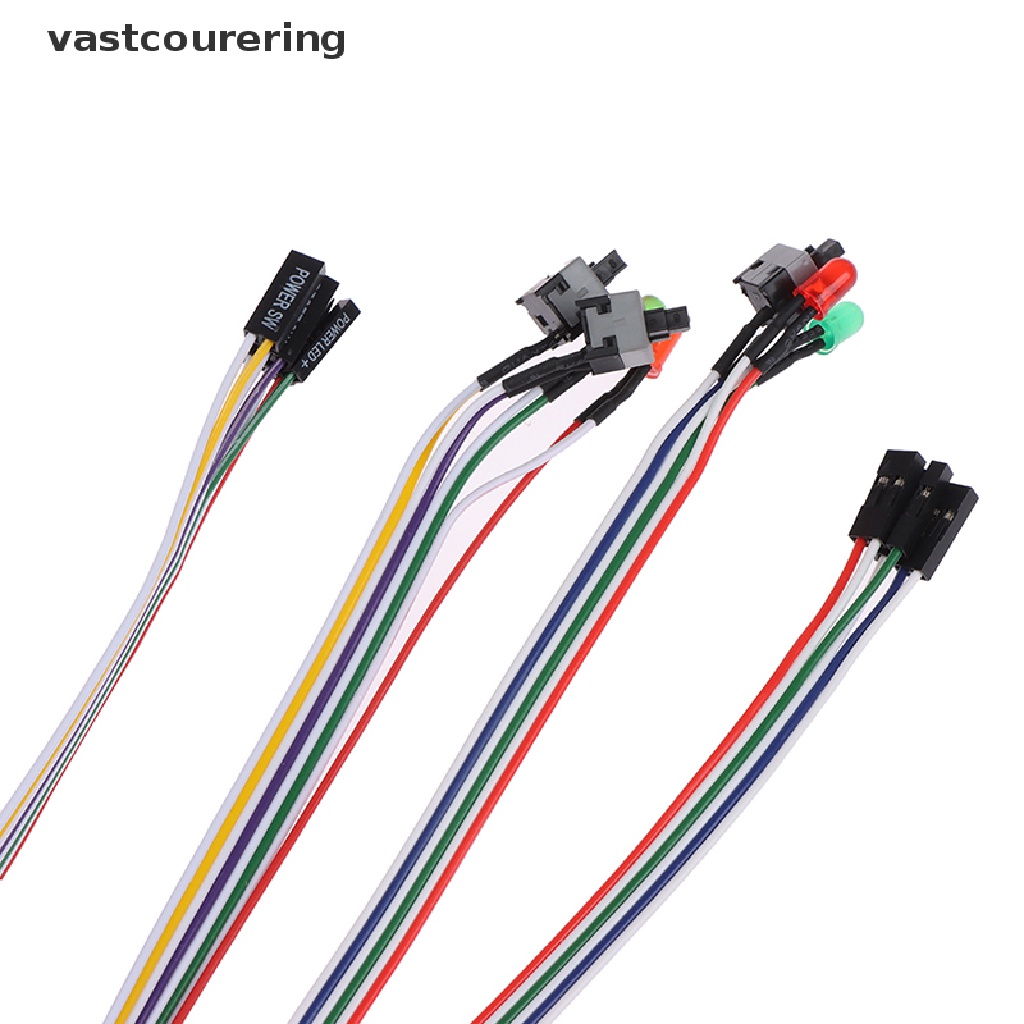 Dây cáp nguồn công tắc đèn LED bo mạch chủ Tắt/ Mở/ Cài đặt lại ATX tiện lợi