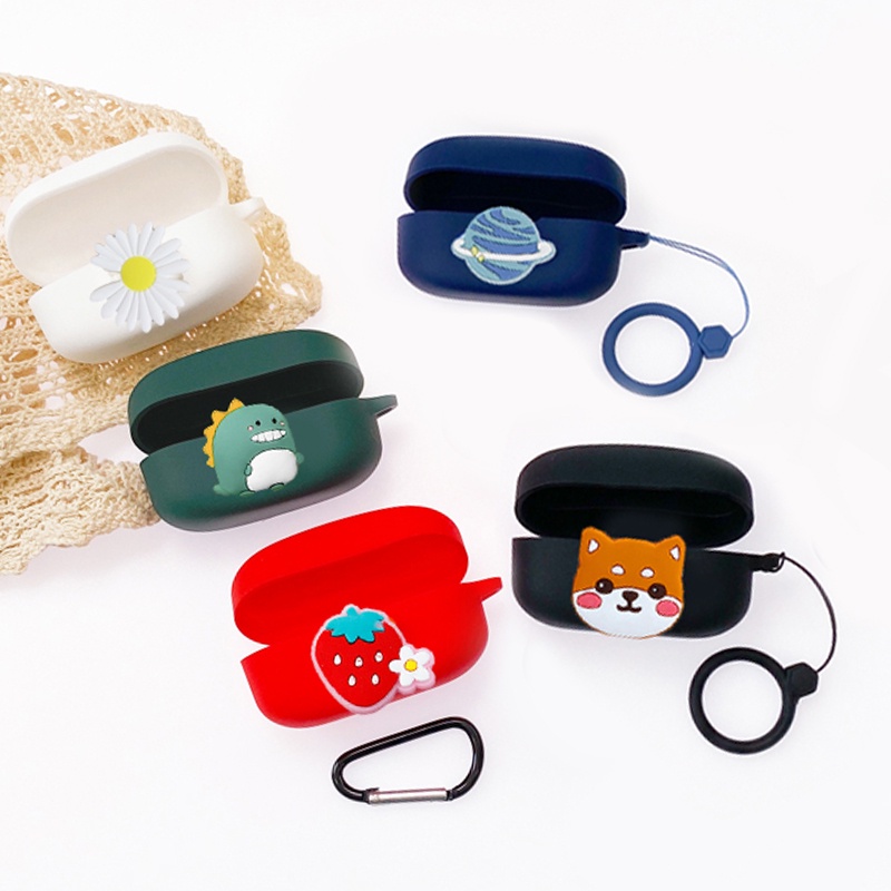 Vỏ Bảo Vệ Hộp Sạc Tai Nghe Bluetooth Tozo T10 / T12 / NC2 Bằng Silicon Họa Tiết Hoạt Hình Dễ Thương Chống Rơi