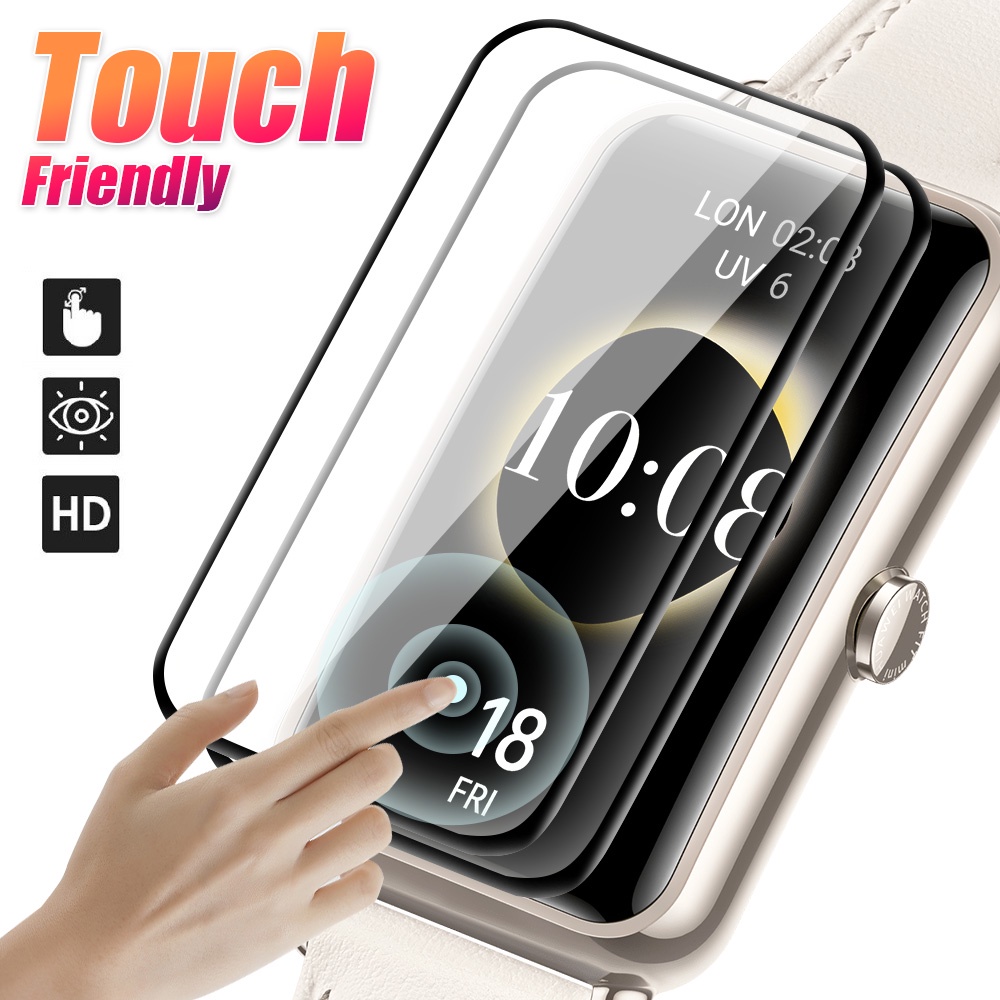 1 Miếng Dán Bảo Vệ Màn Hình Cong 9D Bằng Sợi Mềm HD Cho Đồng Hồ Huawei Watch Fit Mini