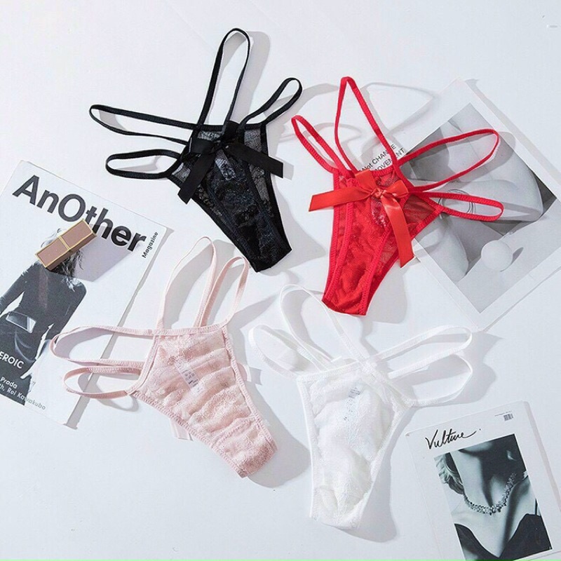 QUẦN LỌT KHE NỮ REN ĐAN DÂY GỢI CẢM - Quần lót nữ sexy cao cấp màu đen màu trắng đỏ hồng | BigBuy360 - bigbuy360.vn
