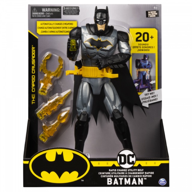 Người Dơi Batman Trang bị 3 vũ khí uy lực khi thay đổi vũ khí. có khả năng phát sáng phát âm thanh