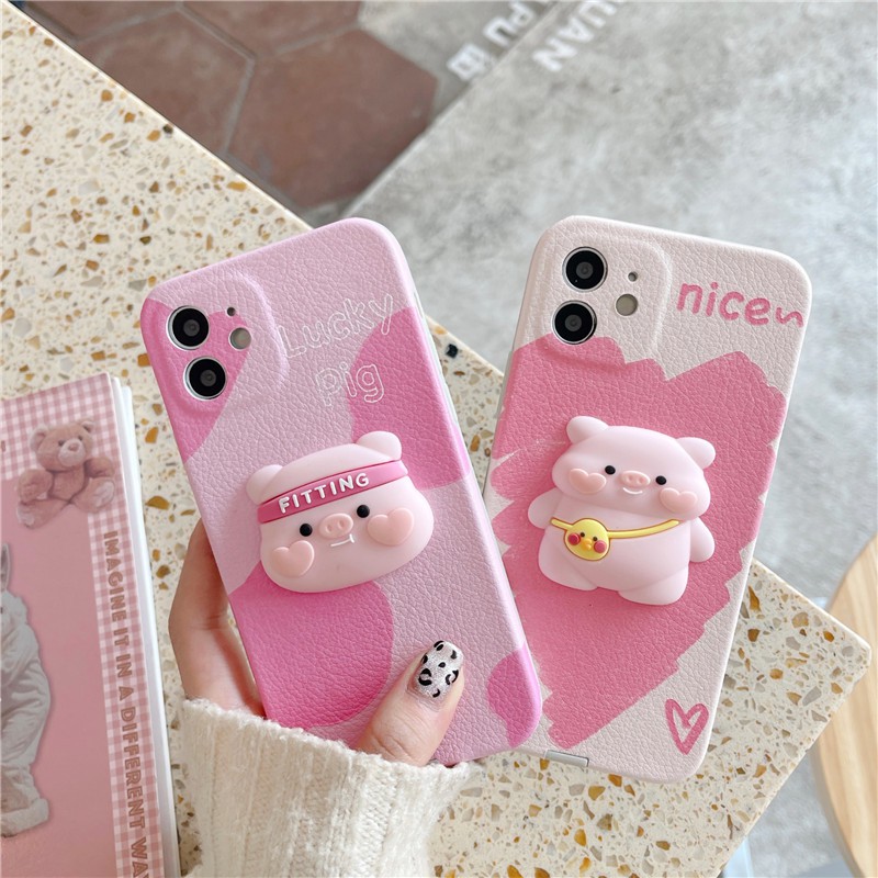 Ốp Lưng Tpu Họa Tiết Hình Chú Heo 3d Thời Trang Cho Iphone 12min Promax 11pro Xsmax Xr Xxs 7 8plus Se2020