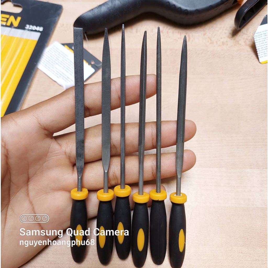 bộ 6 mũi dũa kim loại mini tolsen