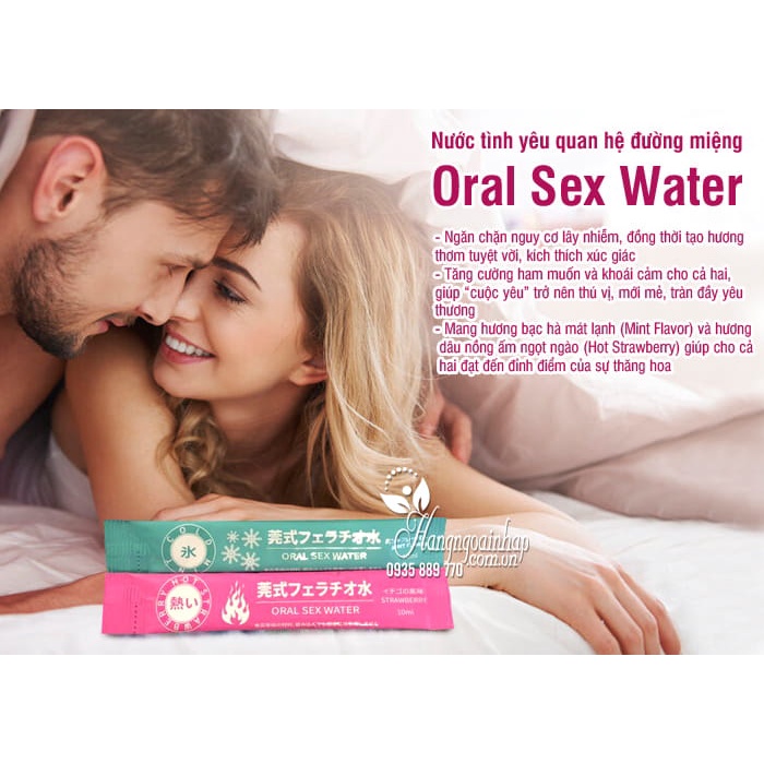 Gel bôi trơn quan hệ miệng Oral Sex Water, gel bôi trơn tăng khoái cảm 1 hộp 8 gói
