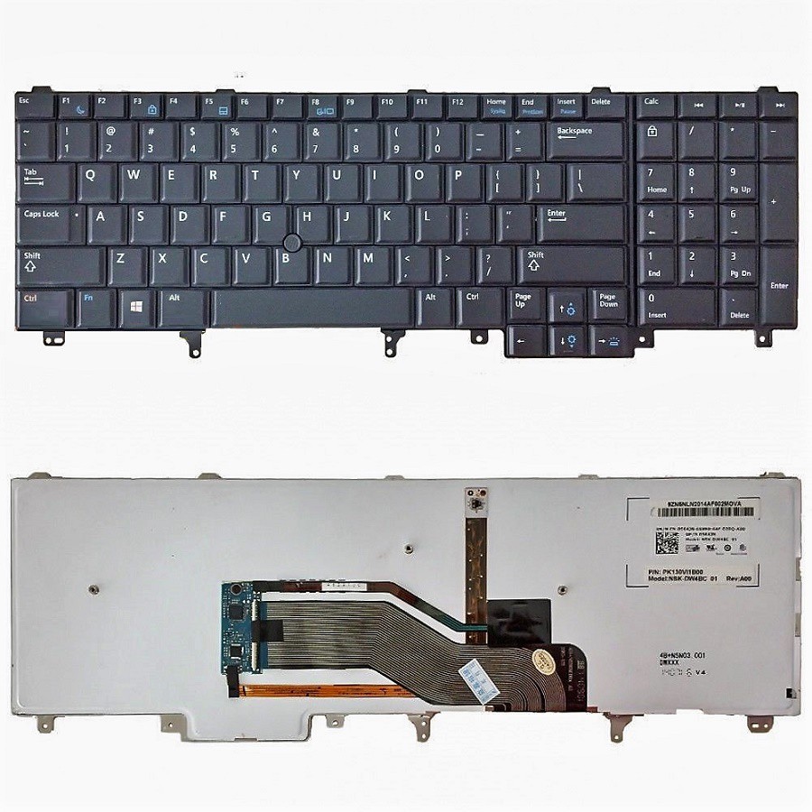 Bàn Phím Laptop Dell Latitude E6520, E6530, E6540, E5520, E5520M, E5530 Có Đèn