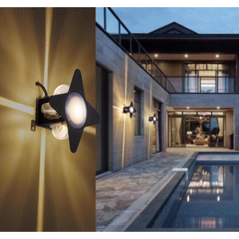 Đèn LED Hắt Tường Hình Ngôi Sao 5W Nhiều Màu - Hàng Cao Cấp - Đèn Trang Trí Ngoài Trời