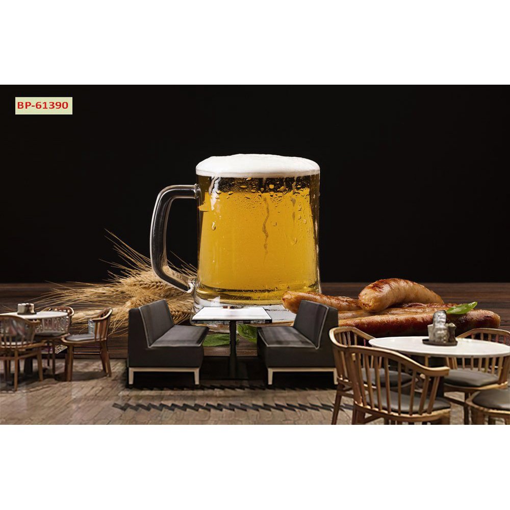 Tranh lụa 3d trang trí Nhà hàng Beer Kích Thước 1,5m x 2m BIARUOU-05