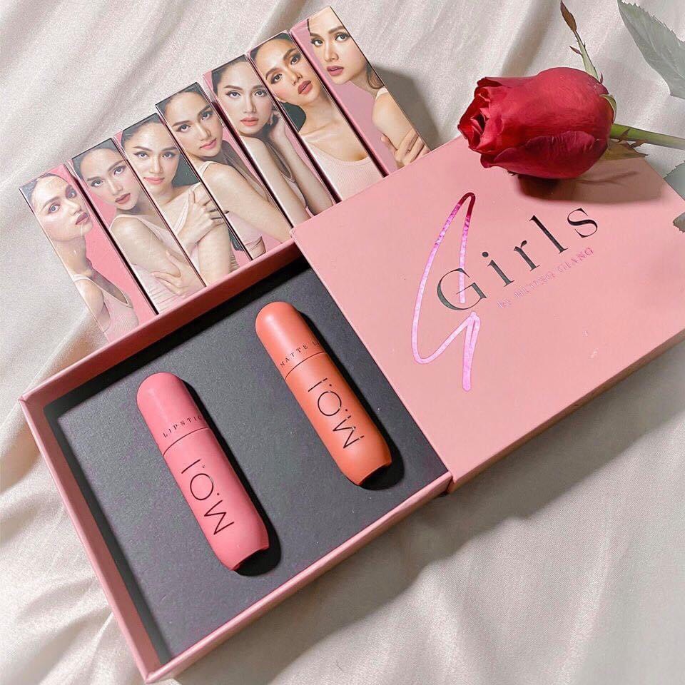 HỘP SET 2-7 QUÀ - Son Hồ Ngọc Hà MOI Cosmetics 【CAM KẾT HÀNG CHÍNH HÃNG®】‎‎ - Son kem lì S.Girls by Hương Giang