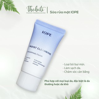 Sữa rửa mặt IOPE [mini 50ml] MOIST CLEANSING WHIPPING FOAM