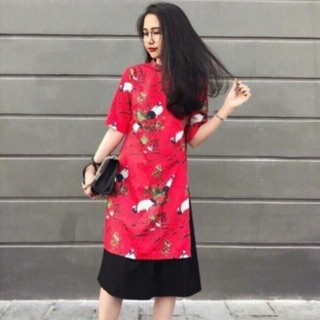 Sét áo dài cách tân kèm chân váy voan 2 lớp. Hàng là hình tự shop chụp. Có sẵn tại shop. Chất vải và đến form đồ mê lu.