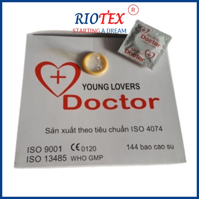 Bao cao su khách sạn Young lovers Doctor hộp 144 cái dành cho cho gia đình/nhà nghỉ/ khách sạn/homestay giá rẻ tốt nhất