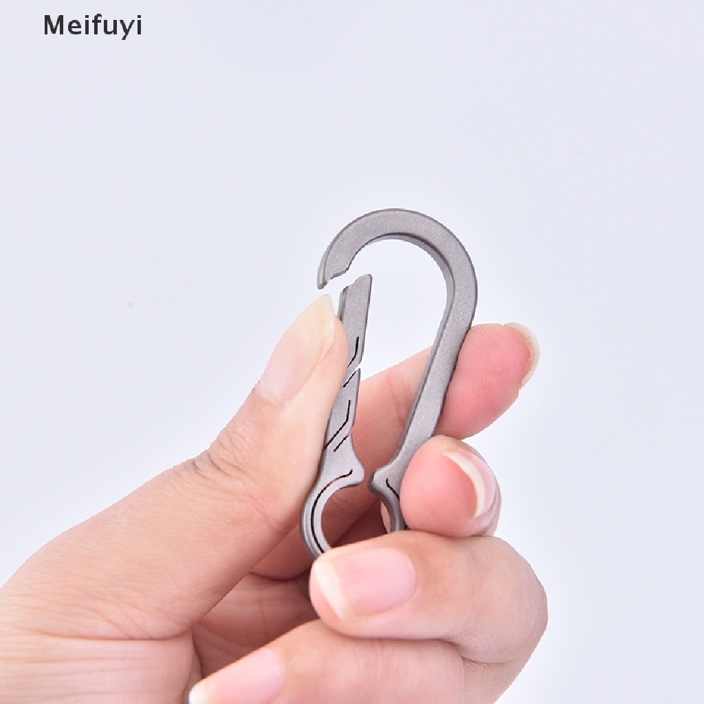 [Meifuyi] Titanium Buckles EDC Outdoor Tool Titanium Alloy Keychain Buckle Key Ring VN439
