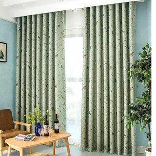 Rèm Vải Khoen Lỗ, Khoen Ri Đô, Rèm Dán CHIM ĐẬU CÀNH CÂY Chống Nắng hiện đại