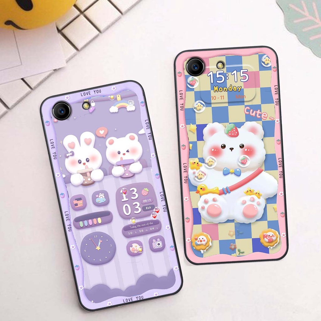 Ốp lưng Oppo F1s / F3 / F3 Lite / F3 Plus in hình gấu cute,bò sữa 3D cute dễ thương bảo vệ điện thoại.