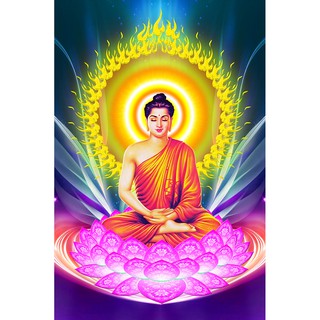 Tranh đính đá 5D , Tranh Phật thích ca mau ni  đính đá full toàn bộ tranh