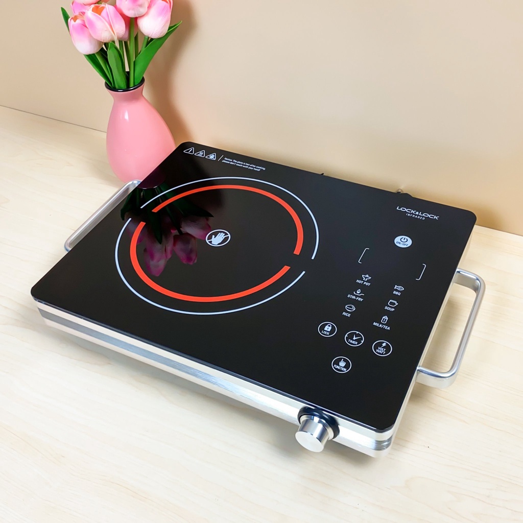 Bếp hồng ngoại cảm ứng Lock&amp;Lock EJI341 công suất 2000W dùng được cho tất cả các loại nồi