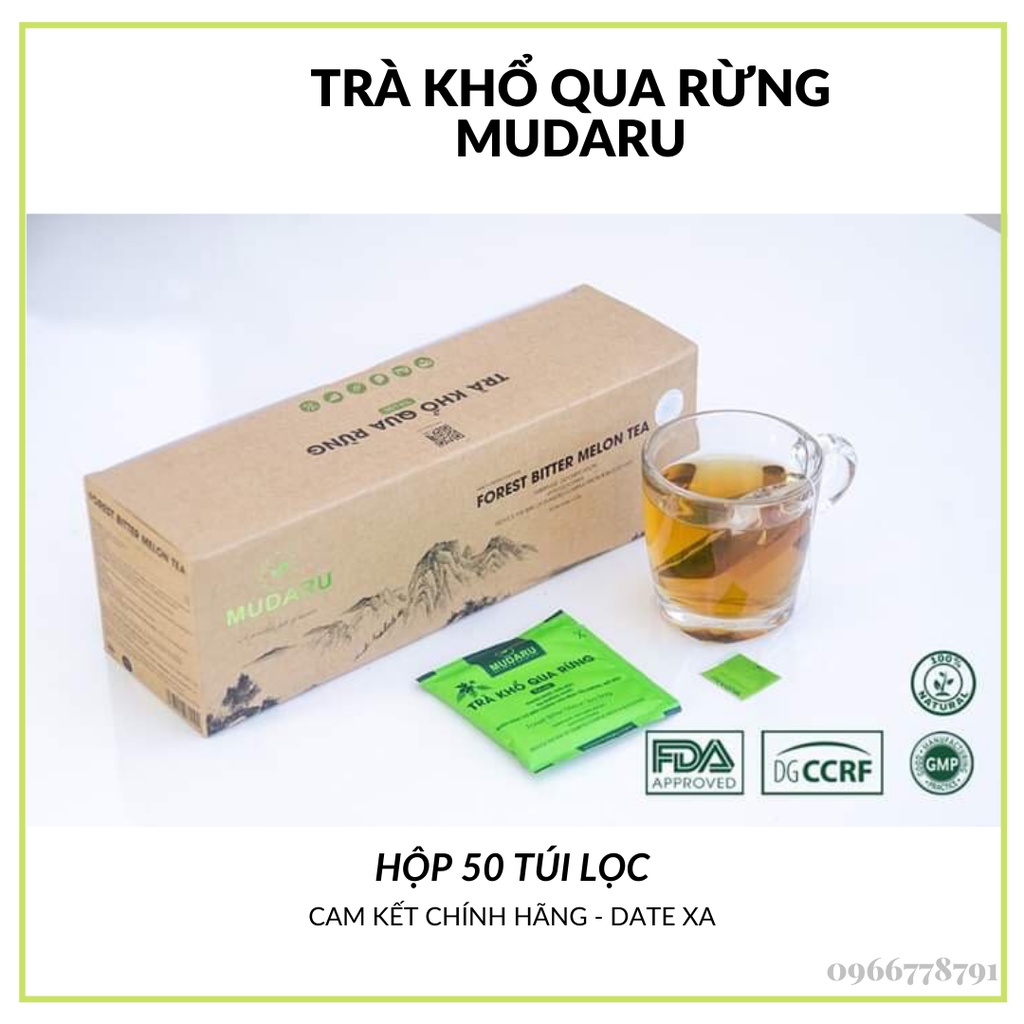 COMBO 2 HỘP TRÀ KHỔ QUA RỪNG  50 Túi Lọc HẠ ĐƯỜNG HUYẾT