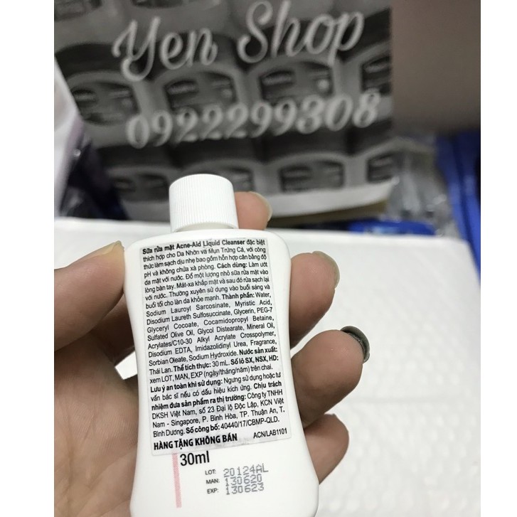 [ Date Mới nhất 2023 Hàng Mẫu Chính Hãng ] Sữa rửa mặt Acne-Aid Liquid Cleanser 30ml | BigBuy360 - bigbuy360.vn