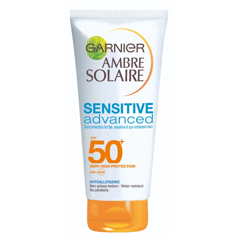 Kem Chống Nắng cho da nhạy cảm Garnier Ambre Solaire Face Cream Sensitive  SPF50+ 50ml - Đức