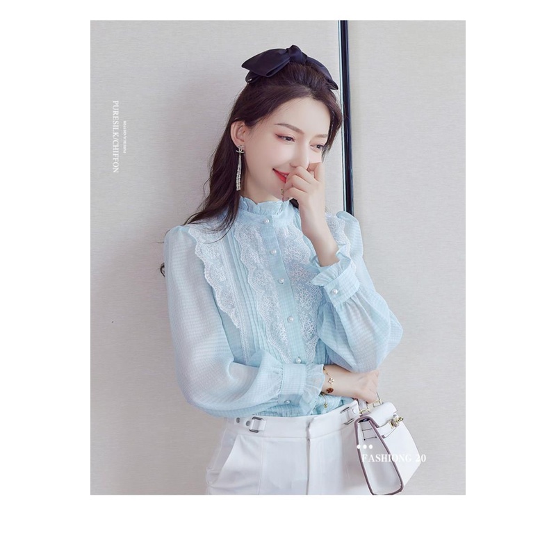 Xikeer Áo Sơ Mi Voan Thời Trang Hàn Quốc 2022 Dành Cho Nữ