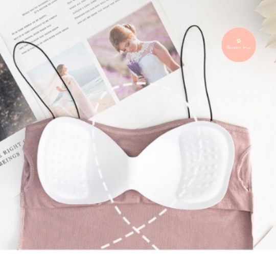 Áo bra, áo lót nữ 2 dây mảnh, Áo brallte dáng dài chất liệu cotton, Queennga