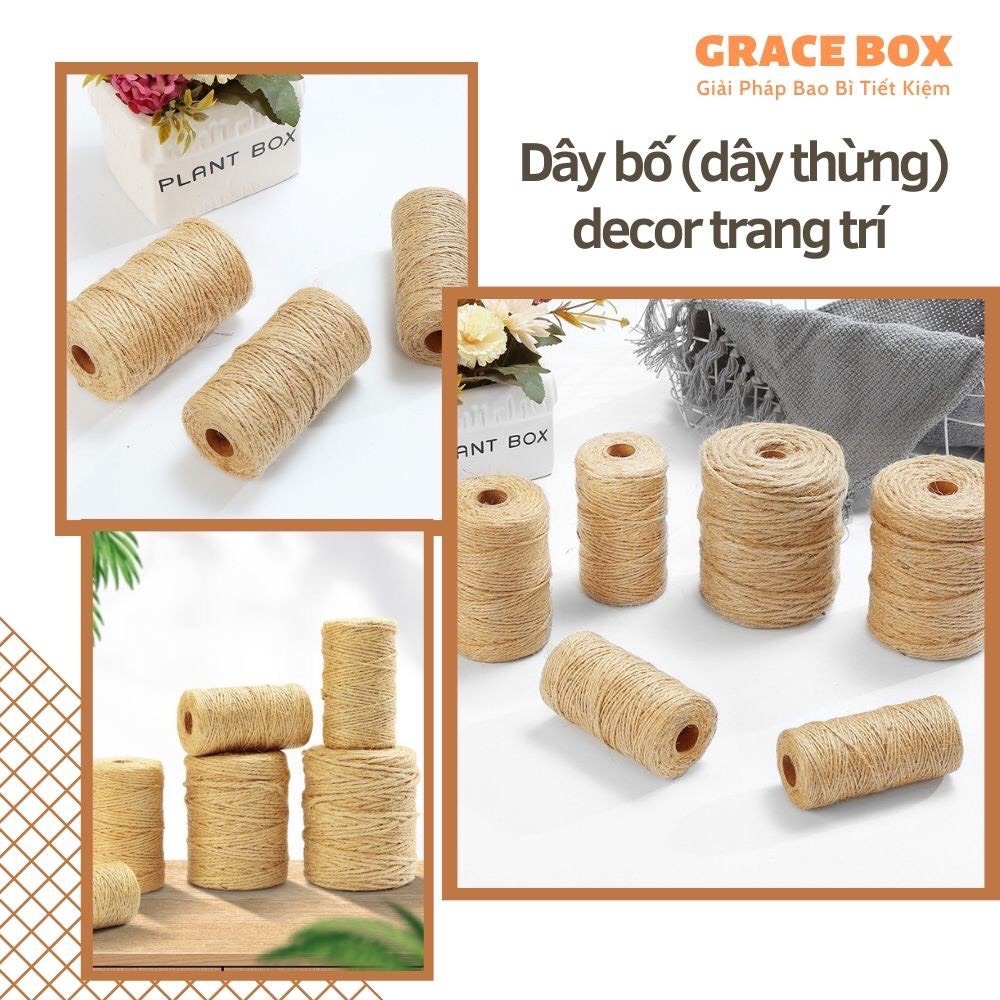 {Giá Sỉ} Cuộn Dây Bố - Dây Thừng - Dây Gai Trang Trí Handmade DIY- Công Ty Bao Bì Grace Box