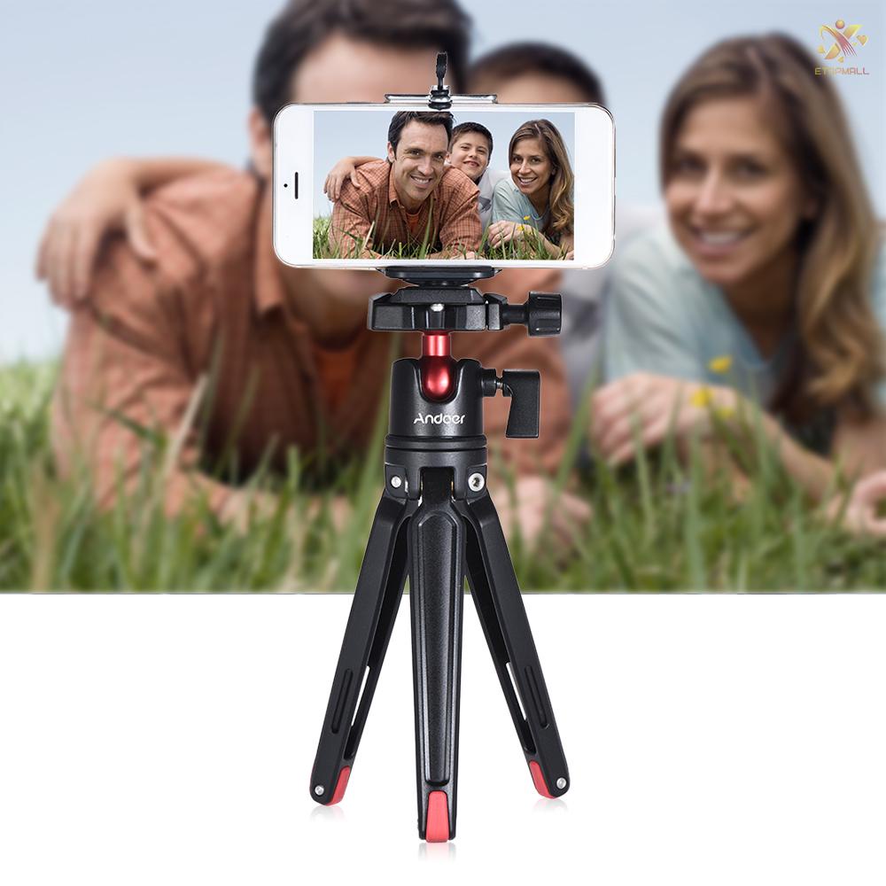 ET Andoer Mini Handheld Travel Tabletop Tripod Stand  with Ball Head for     DSLR Mirrorless Camcorder for  X 8 7 Plus 7s 6s for   Honor 9  Smartphone for  5