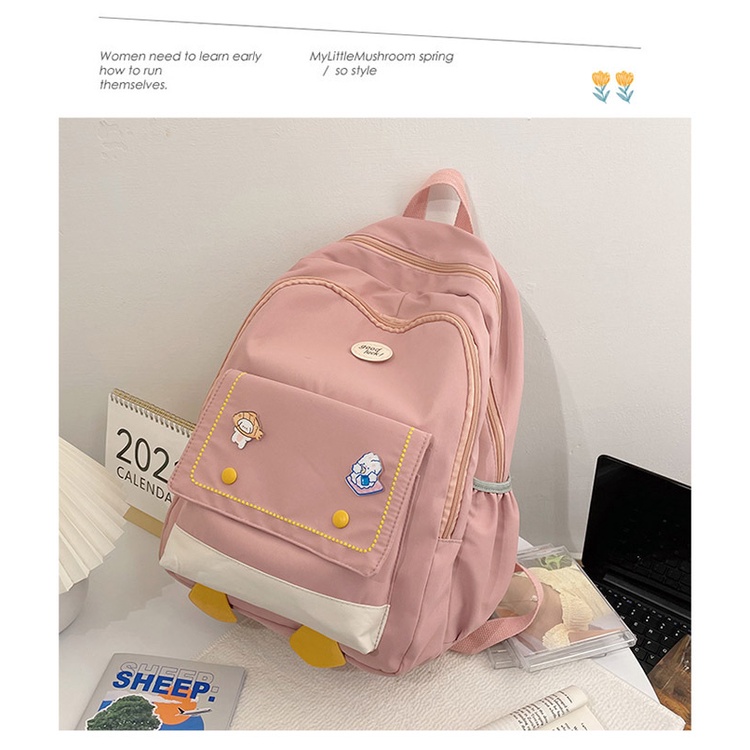 Ba Lô Mềm Mại In Họa Tiết Hoạt Hình Dễ Thương Phong Cách Nhật Bản Cho Nữ