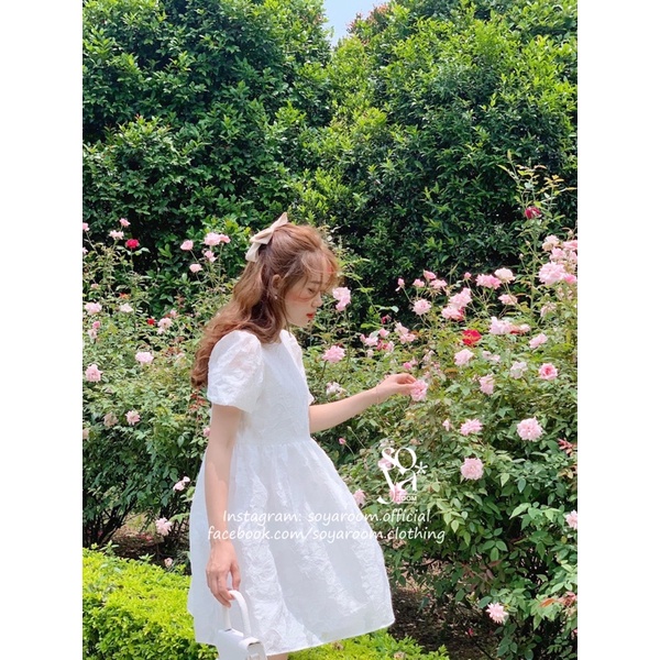 Đầm babydoll nơ sau lưng -Hai phiên bản khác nhau