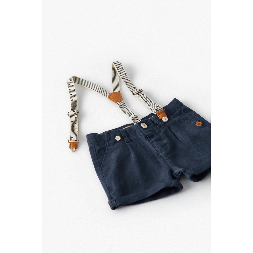 Quần công tử dây đeo Zara sz 6-9m_hàng chính hãng BĐN