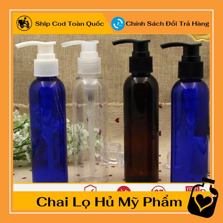 Chai nhựa pet vòi nhấn sữa tắm 250ml/ Chai lọ chiết mỹ phẩm [Nguồn Chai Lọ Sỉ] , phụ kiện du lịch