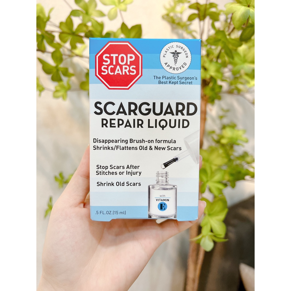 [MẨU MỚI] Gel Sẹo lồi, sẹo sau phẫu thuật, sẹo củ lâu năm Scarguard Repair Liquid 15ml chính hãng USA - Hity Beauty