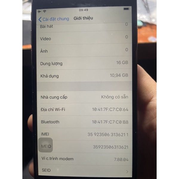 main điện thoại iphone 6 16gb bypass iCloud rẻ như xác