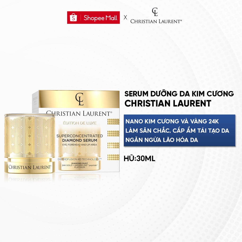 Serum Dưỡng Da CL-Diamond CHRISTIAN LAURENT Từ  Vàng 24k Và Kim Cương Làm Trẻ Hóa Và Phục Hồi Da Hũ 50m