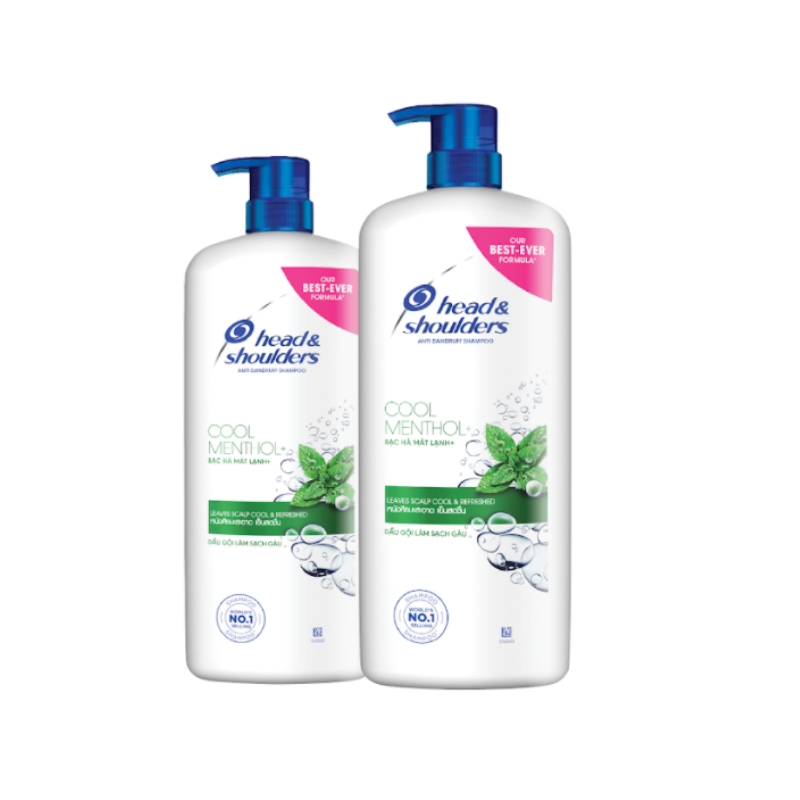 Combo 2 Dầu Gội HEAD &amp; SHOULDERS Chai 1200ML Hương Bạc Hà