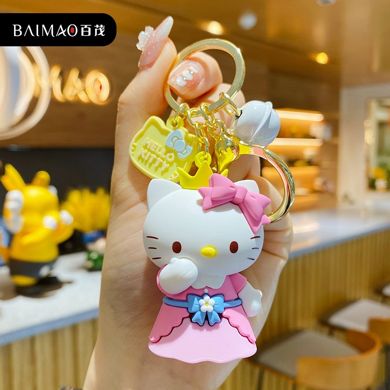 Móc Khóa Hình Mèo Hello Kitty Bằng Epoxy Dễ Thương