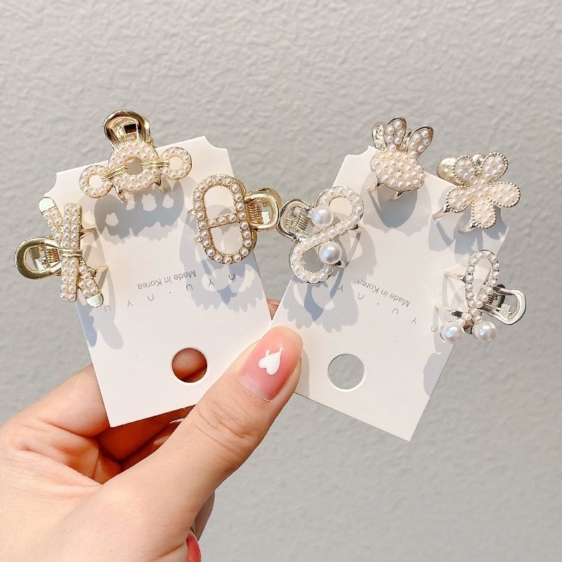 Kẹp Tóc Kim Loại Đính Đá Thời Trang Hàn Quốc Cho Nữ