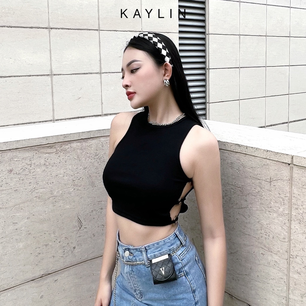 Áo thun nữ kiểu khoen 2 bên phong cách KAYLIN - N1771