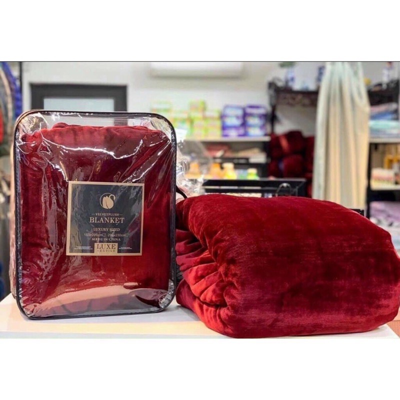 [ Hàng loại 1] Chăn lông Blanket cao cấp 2,5kg loại1 có túi xách