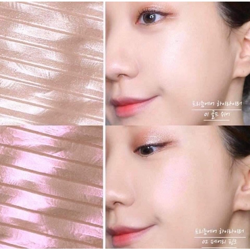 Có sẵn - Phấn bắt sáng Clio Prism Air Highlighter tone 01 Golden Sheer, 02 Fairy Pink