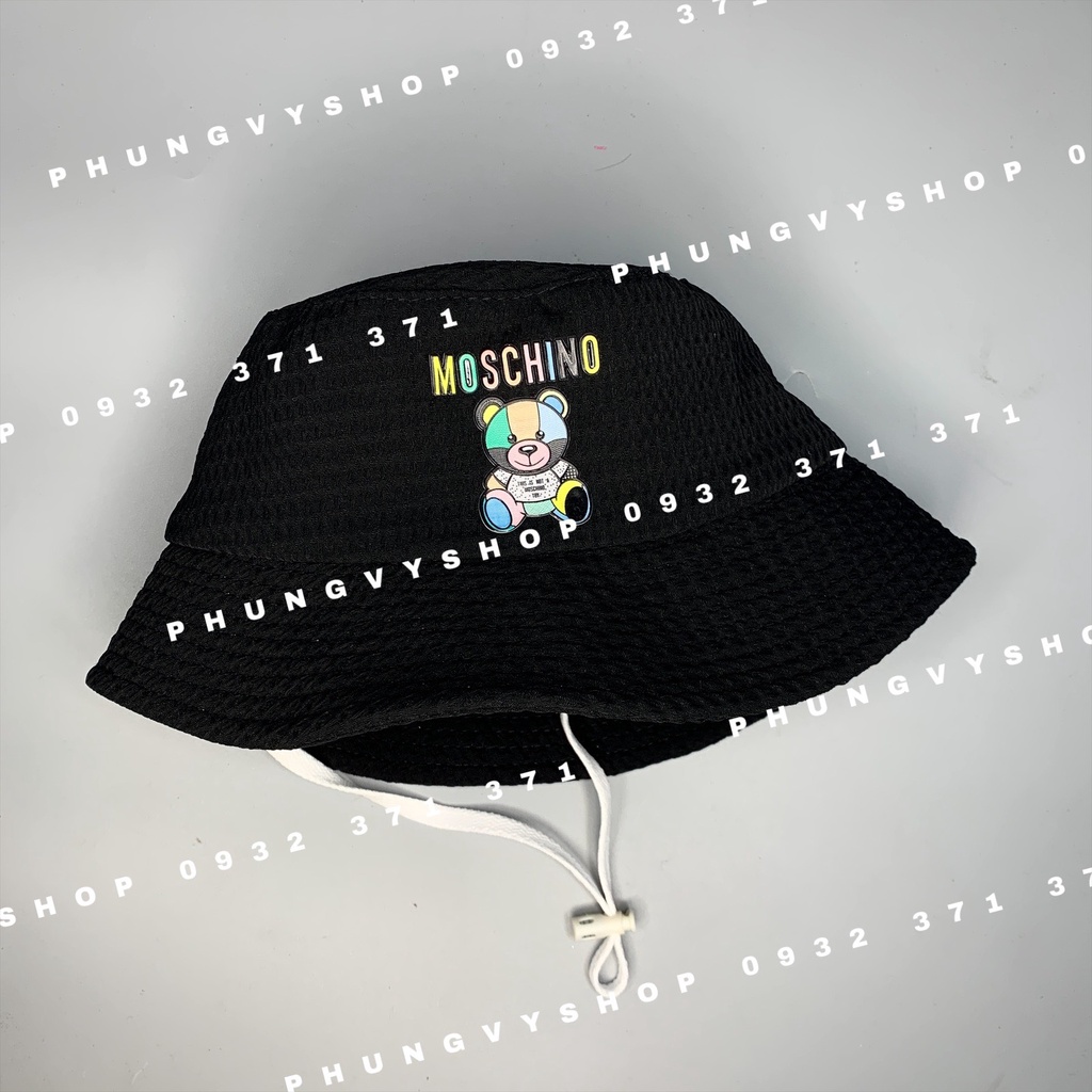Bé 2-5 Tuổi/ VĐ 52cm_Mũ bucket tai bèo trai gái BO TRUNG vải xốp LOGO NHUAMOS - Nón vành