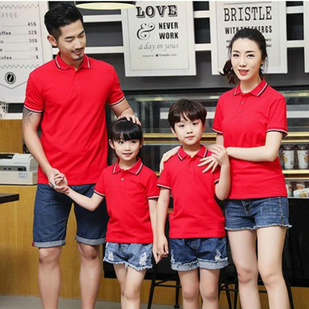 Áo thun polo cá sấu có cổ nam nữ - đồng phục gia đình  3 4 5 người chất  co giãn tốt loại 1