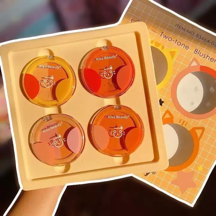 Má hồng hộp tròn 2 màu kissbeauty dễ thương | BigBuy360 - bigbuy360.vn